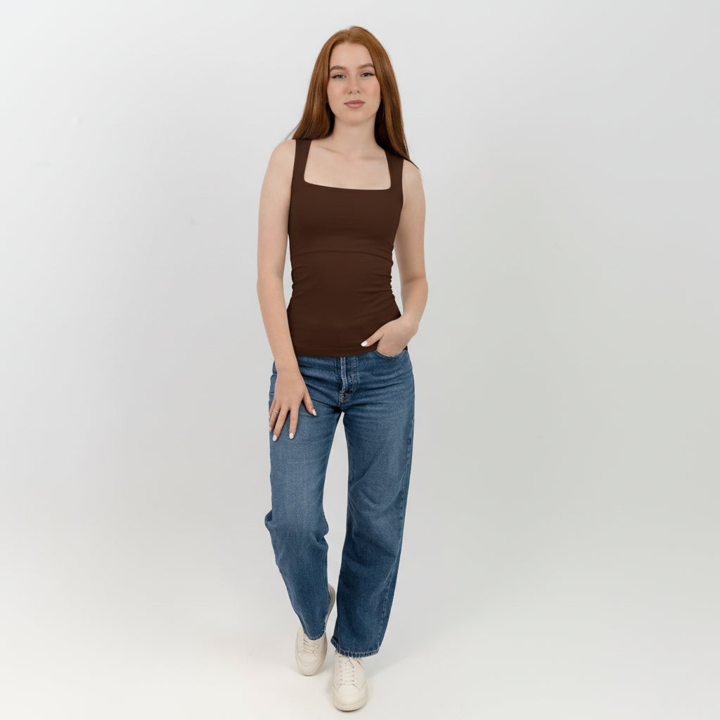 Square Neck Sleeveless Top