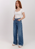 Sweetheart Square Short Sleeve Top