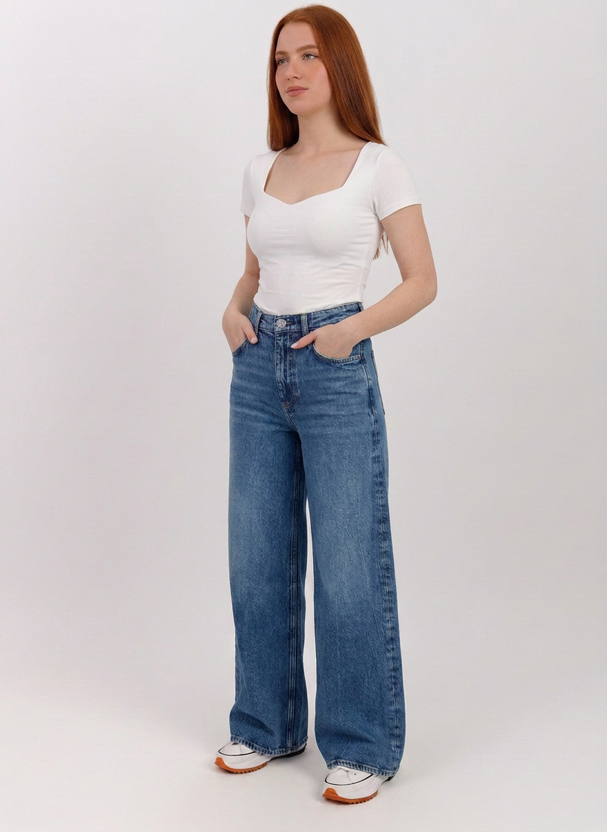 Sweetheart Square Short Sleeve Top