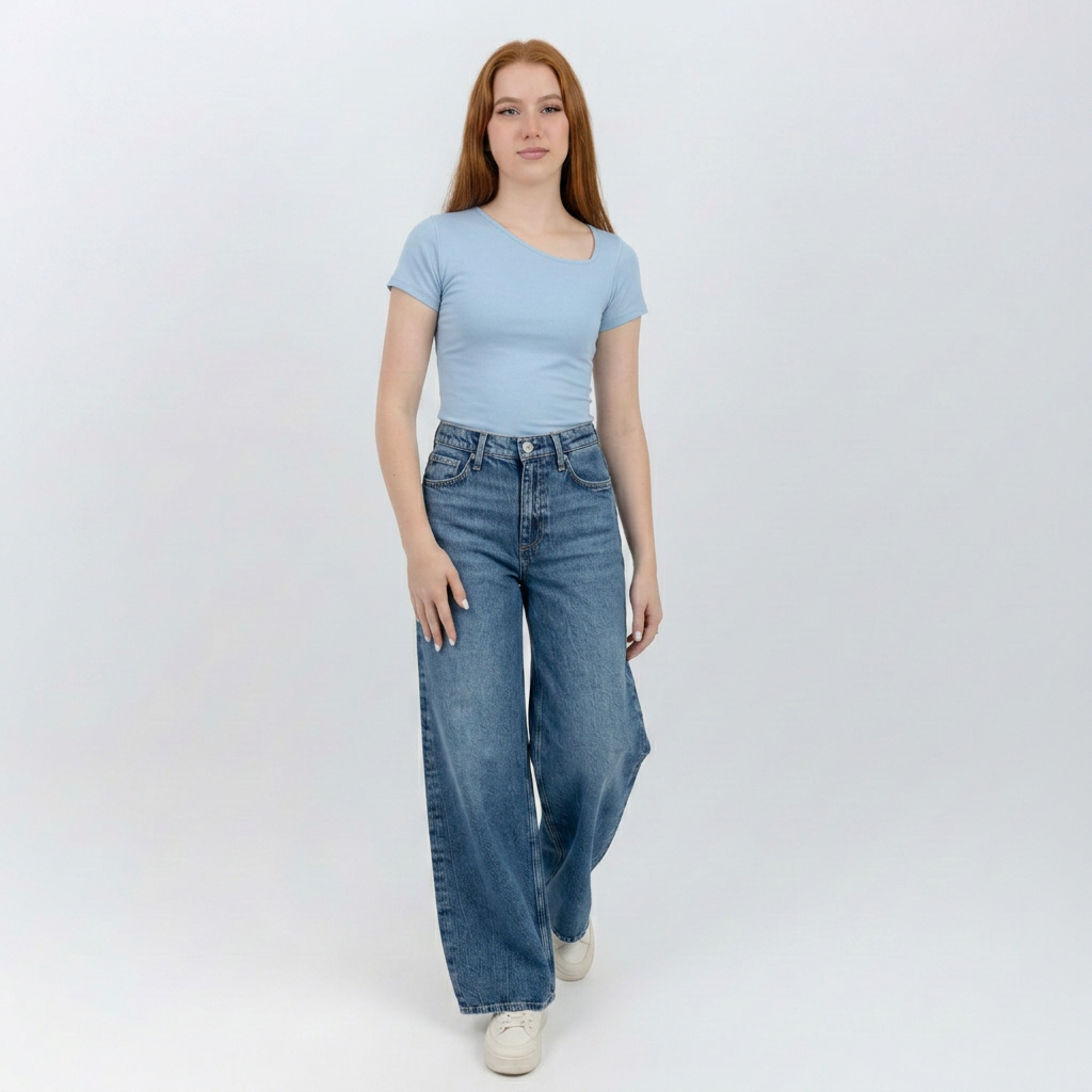 slashed shoulder Short sleeve top