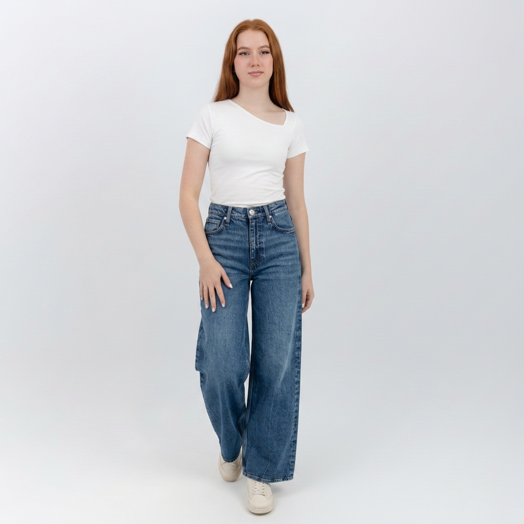 slashed shoulder Short sleeve top