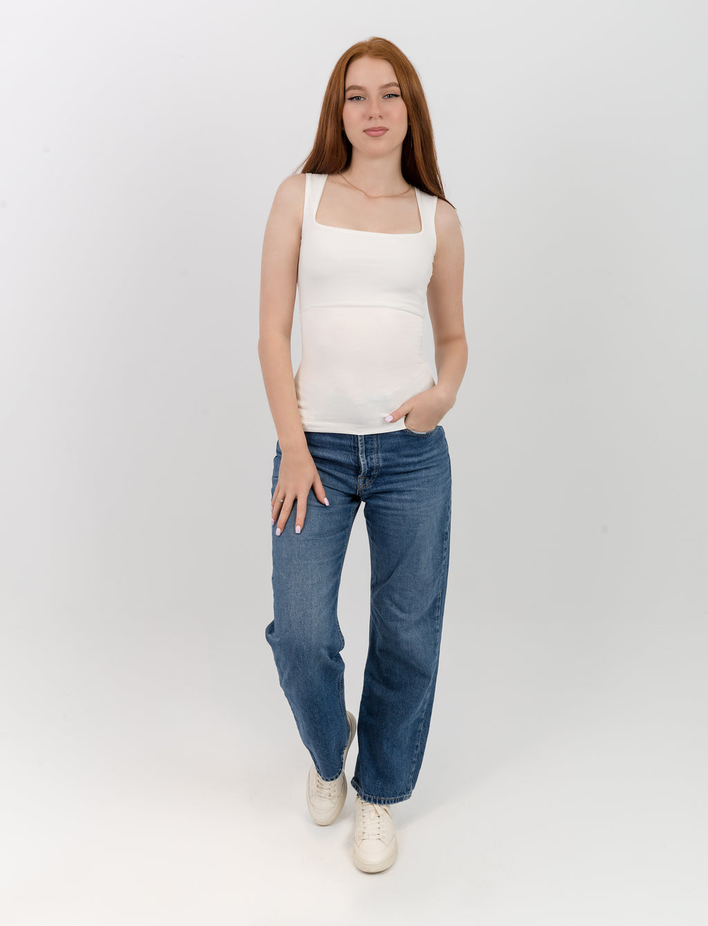 Square Neck Sleeveless Top
