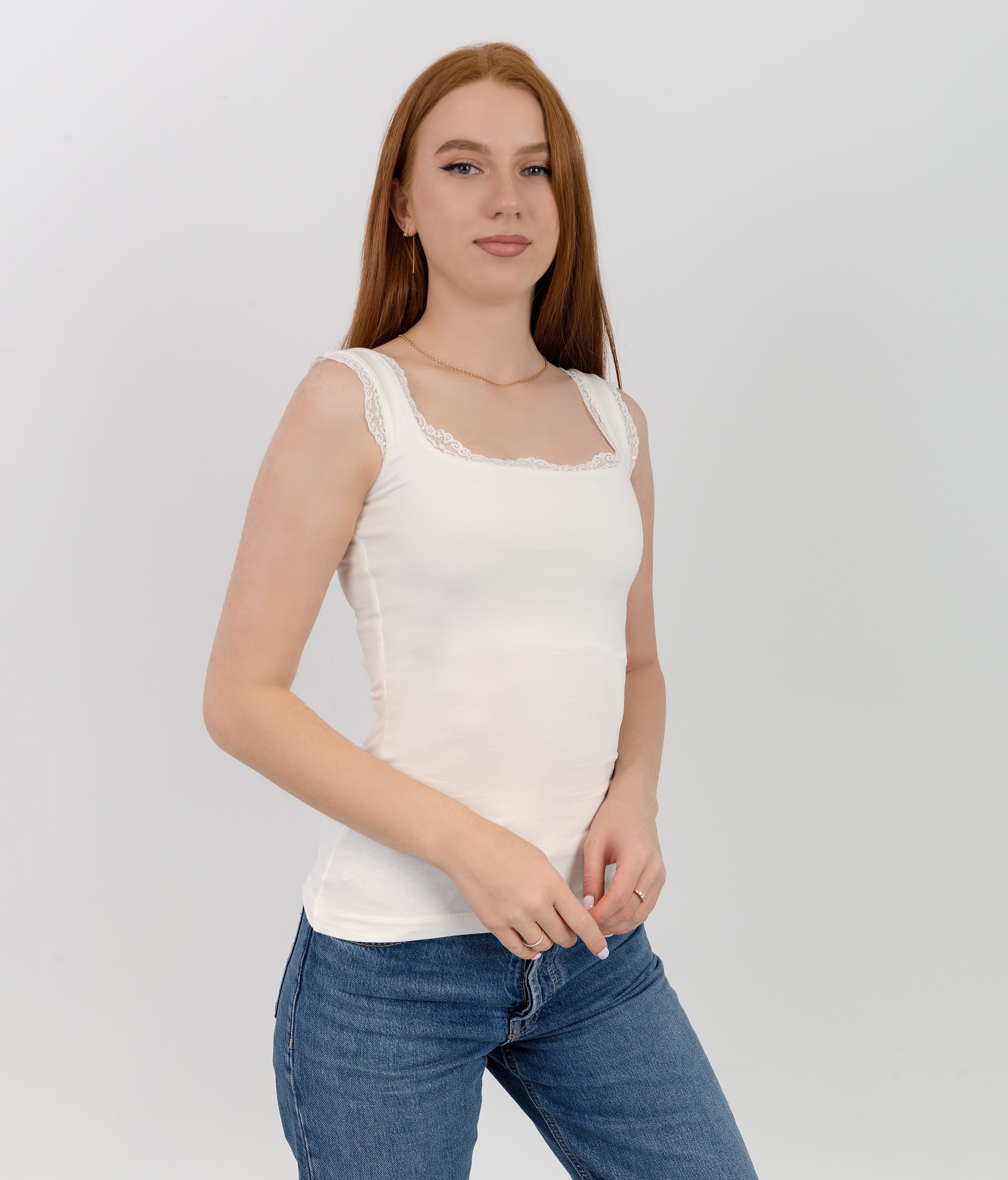 Lace Trim Tank Top