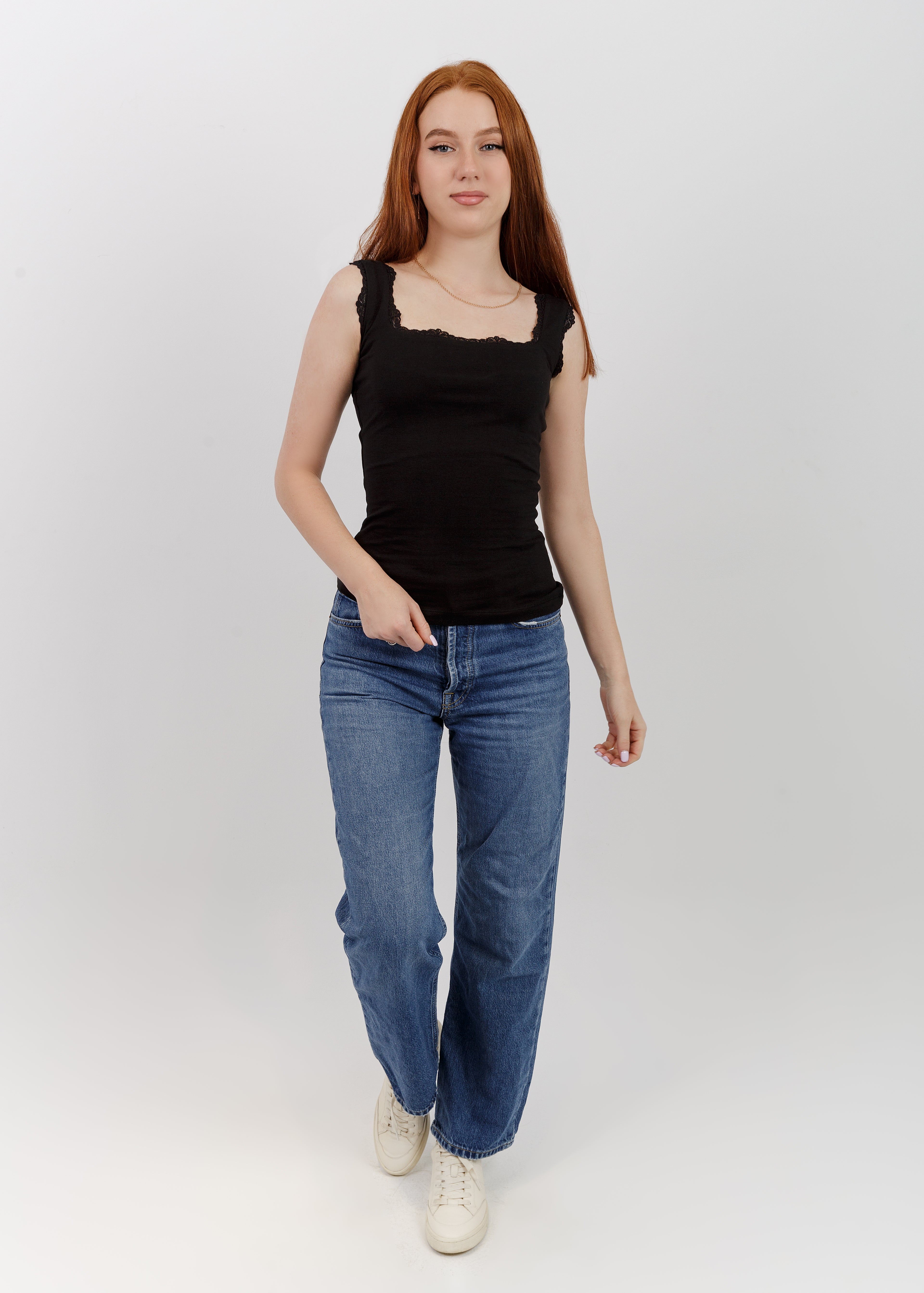Lace Trim Tank Top