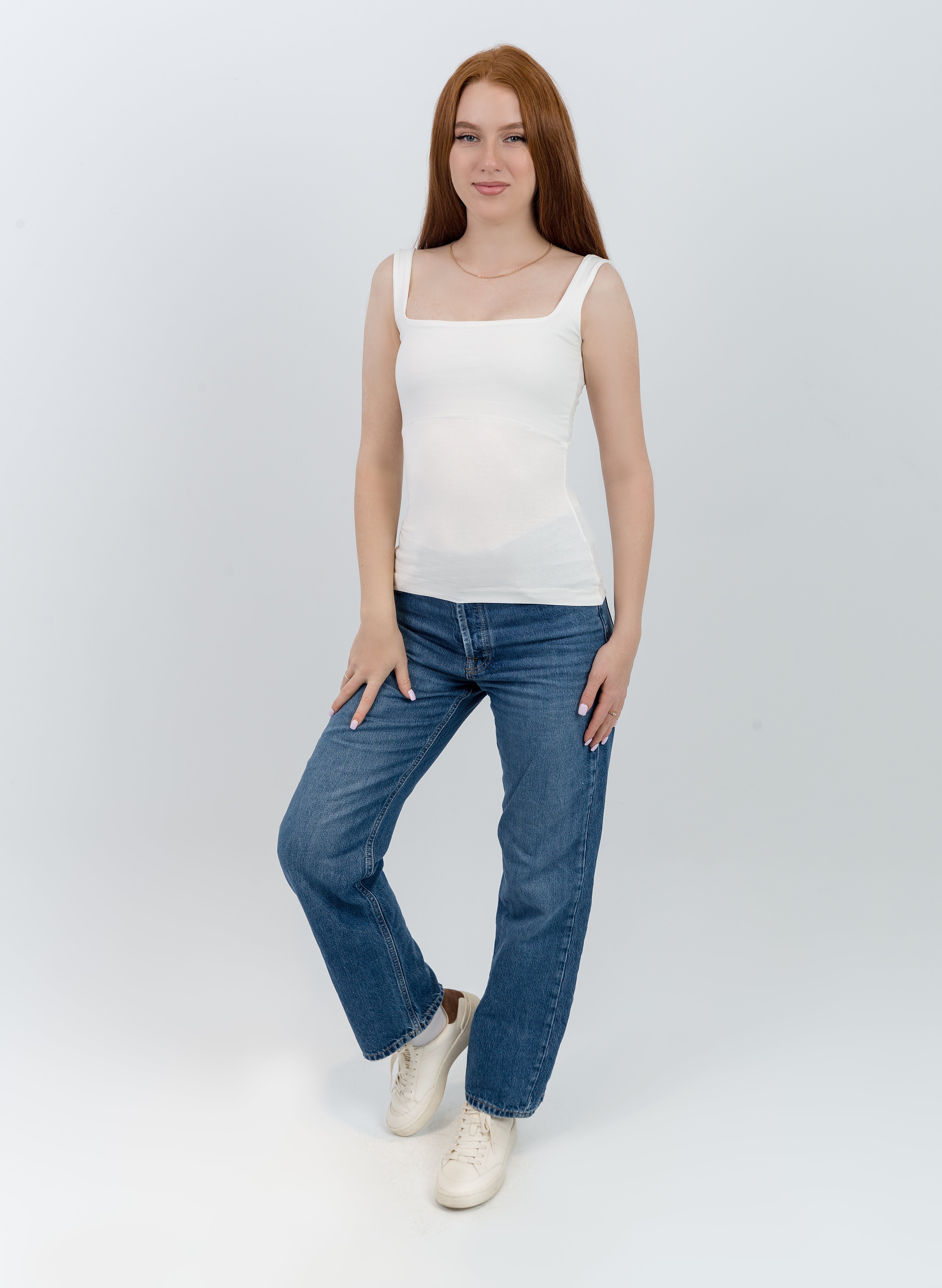 Open Back Square  Neck Sleeveless Top