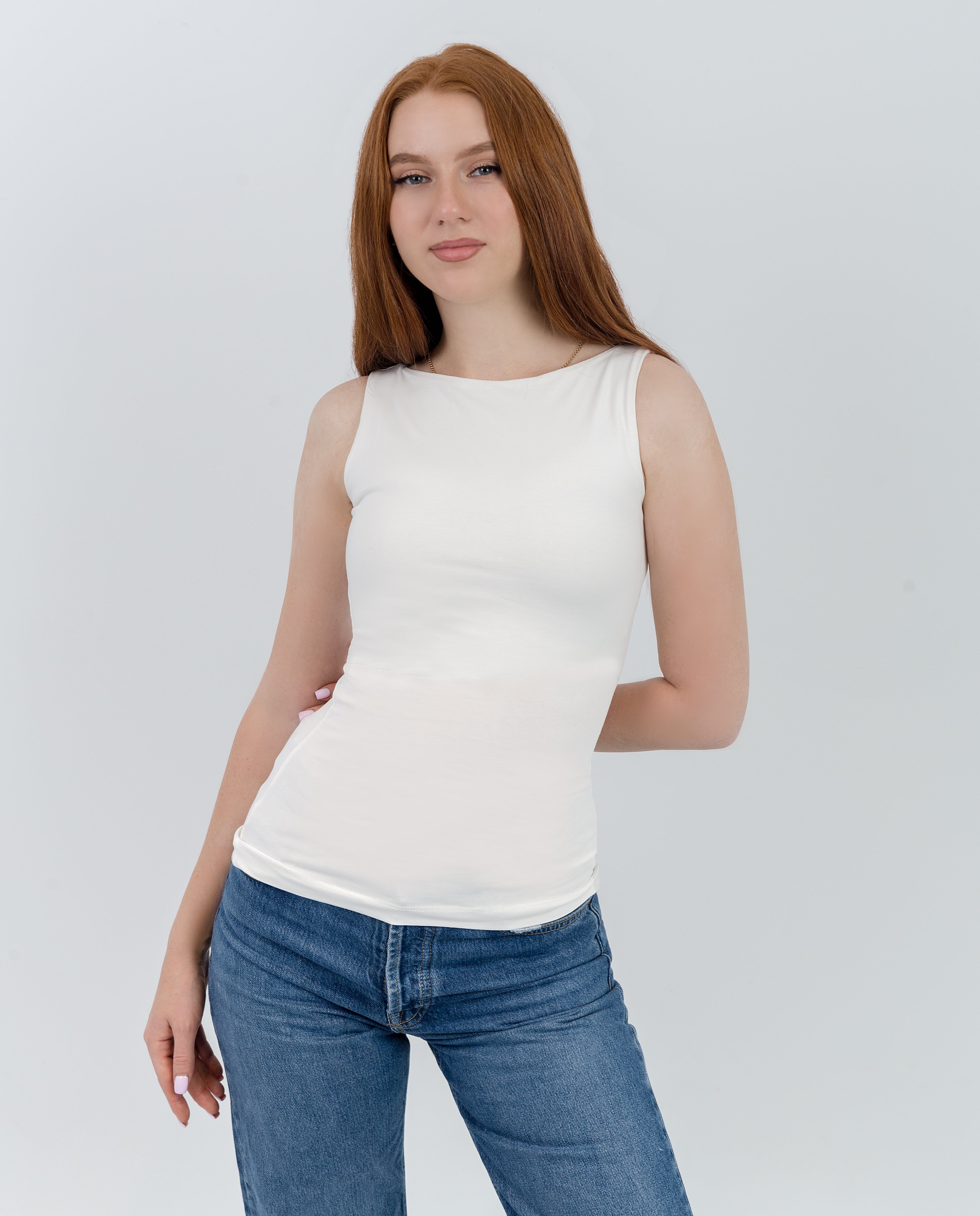 Straight Neck Tank Top