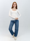 Deep Round Long Sleeve Top