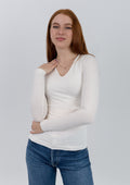 V-Neck Long Sleeve Top
