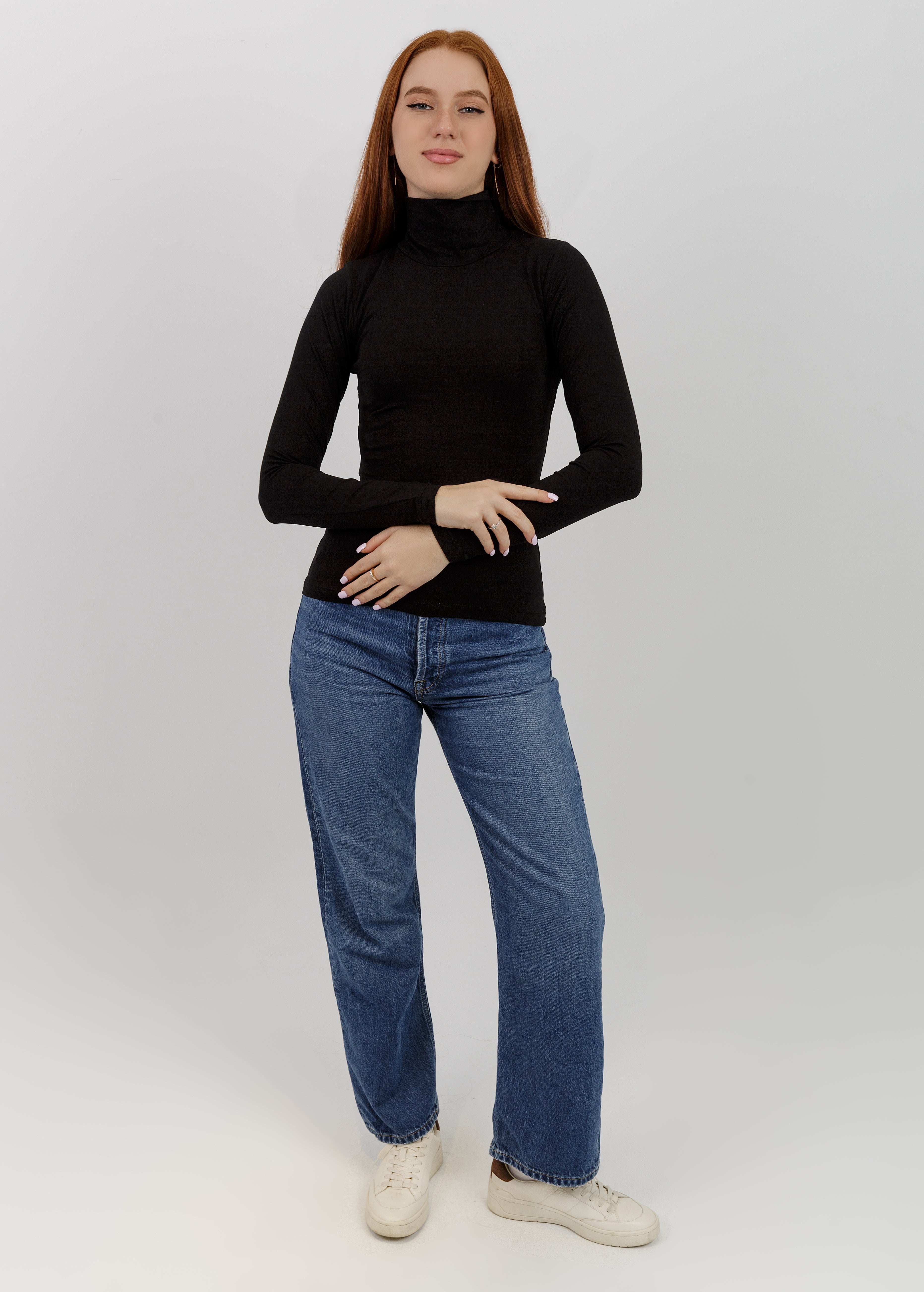 High Neck Long Sleeve Top
