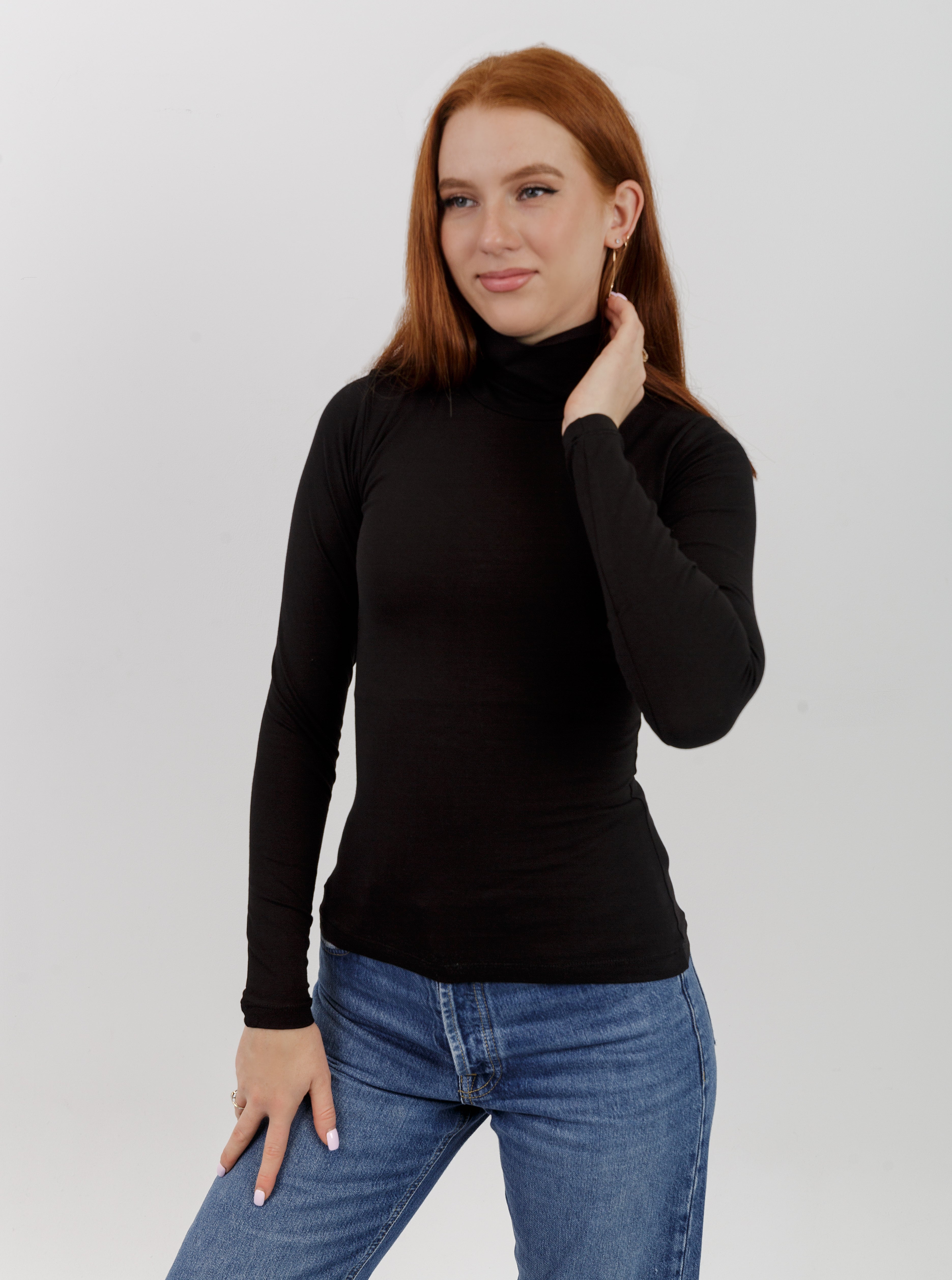 High Neck Long Sleeve Top