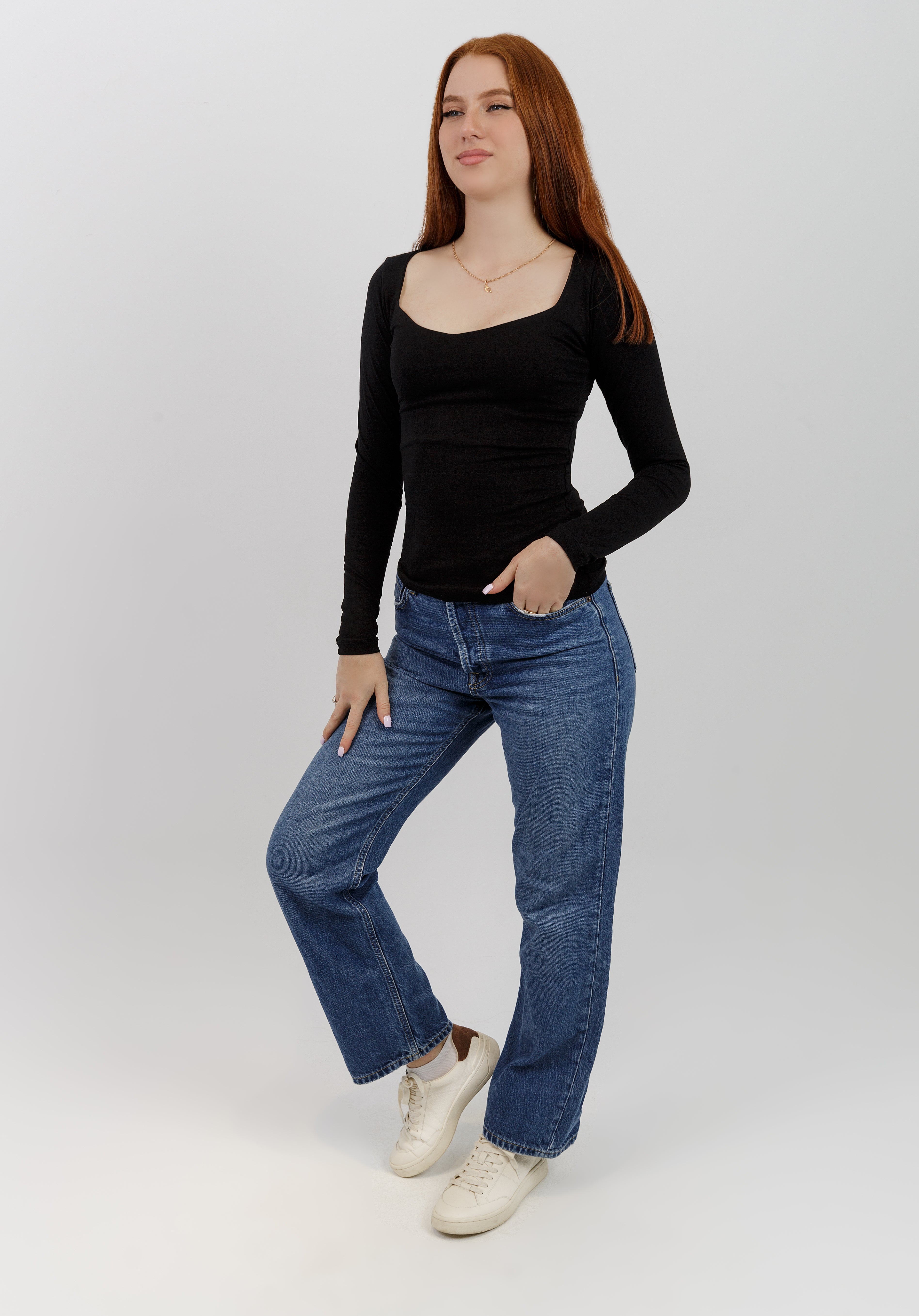 Sweetheart Square Long Sleeve Top