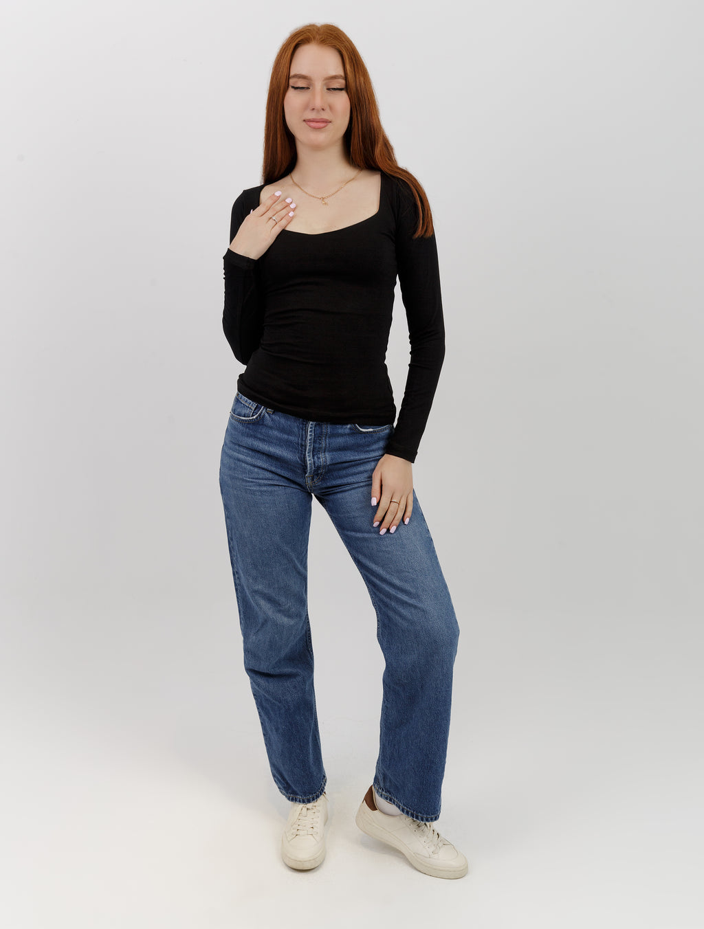 Sweetheart Square Long Sleeve Top