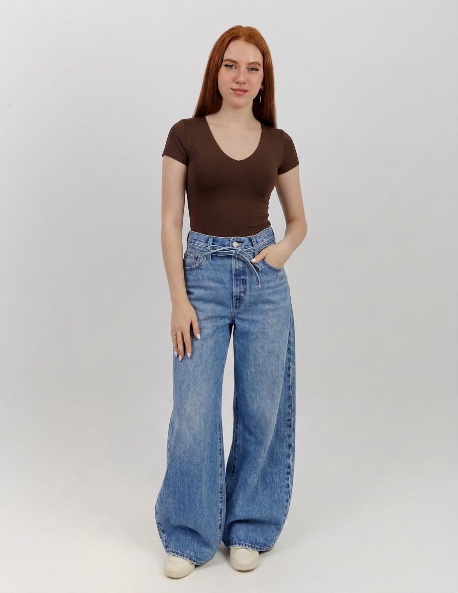 V-Neck Short Sleeve Top