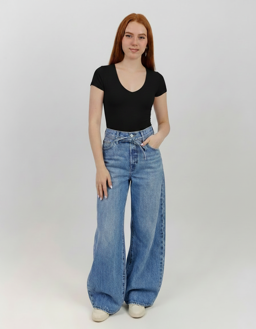 V-Neck Short Sleeve Top