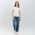 slashed shoulder Short sleeve top