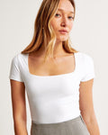Square Neck Short Sleeve Top