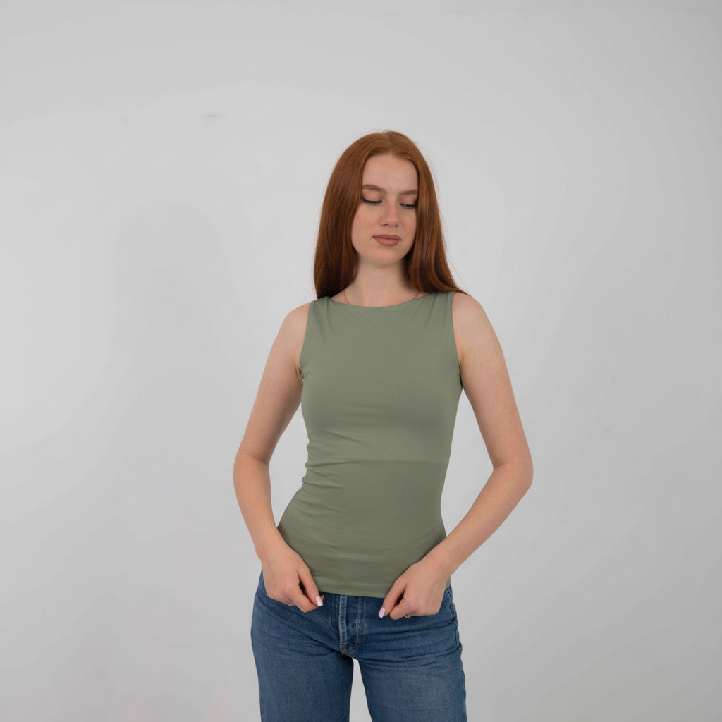 Straight Neck Tank Top