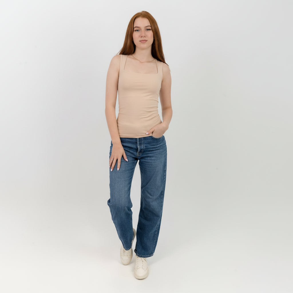 Square Neck Sleeveless Top